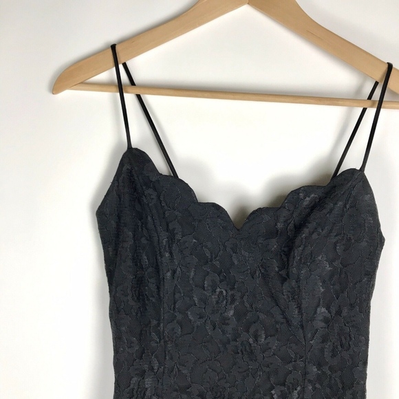 L.A. Glo Dresses & Skirts - VTG L.A. Glo Long Black Lace Spaghetti Strap Dress